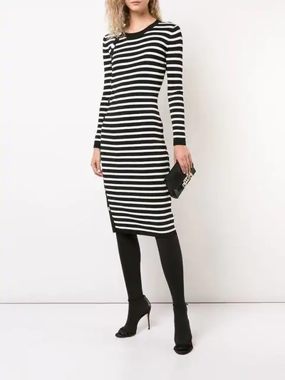 Shop Altuzarra Stripe Dress In Black