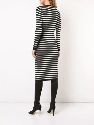 Shop Altuzarra Stripe Dress In Black