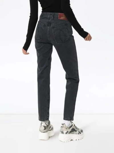 Shop Jordache Vintage Style High Waist Straight Jeans In Grey