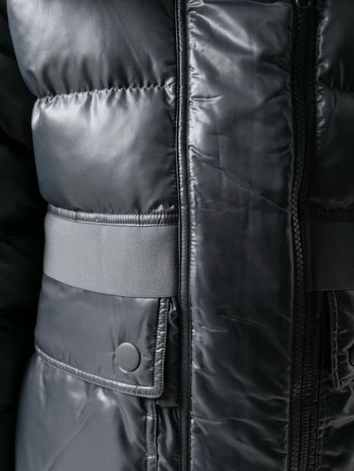 Shop Adidas By Stella Mccartney Zip Front Puffed Jacket - Grey