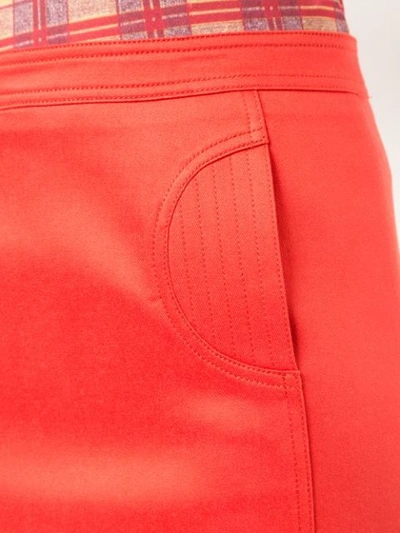 Shop We11 Done Stitch Detail Mini Skirt In Red