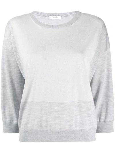 Shop Peserico Classic Slim-fit Sweater - Grey