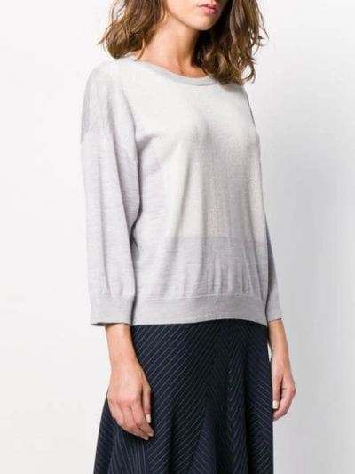 Shop Peserico Classic Slim-fit Sweater - Grey