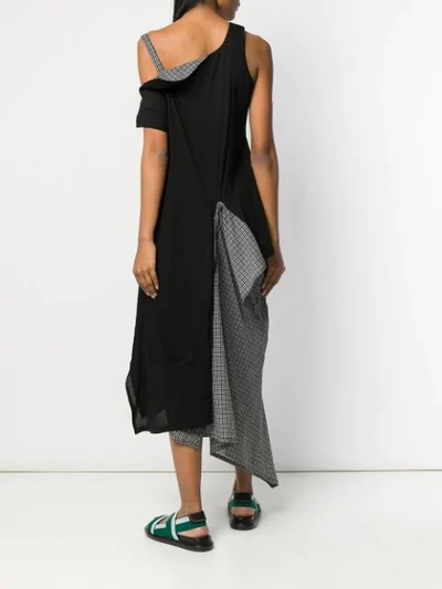 Shop Yohji Yamamoto Layered Side Pouch Dress - Black