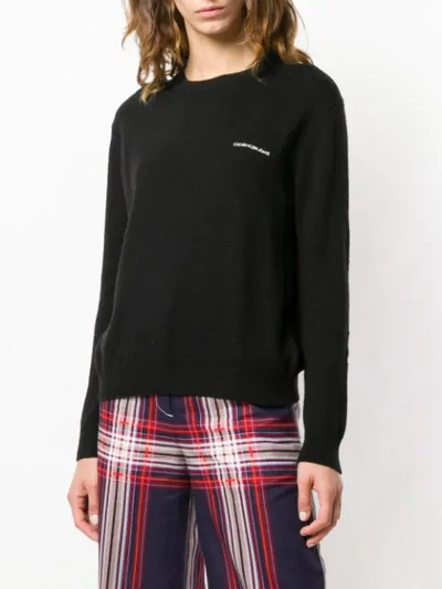 Shop Calvin Klein Jeans Est.1978 Logo Jumper In Black