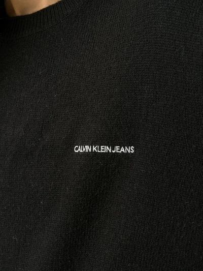 Shop Calvin Klein Jeans Est.1978 Logo Jumper In Black