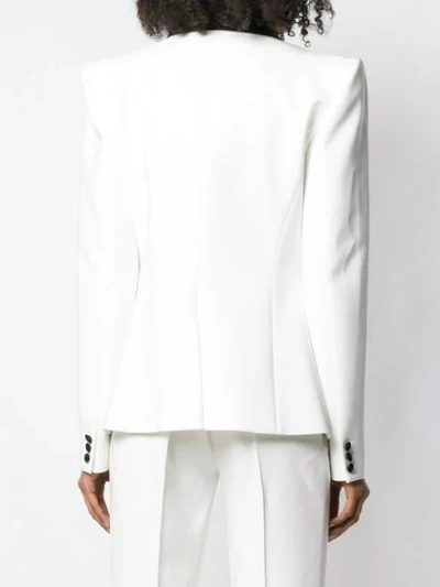 ZUHAIR MURAD 垫肩烟装西装夹克 - 白色