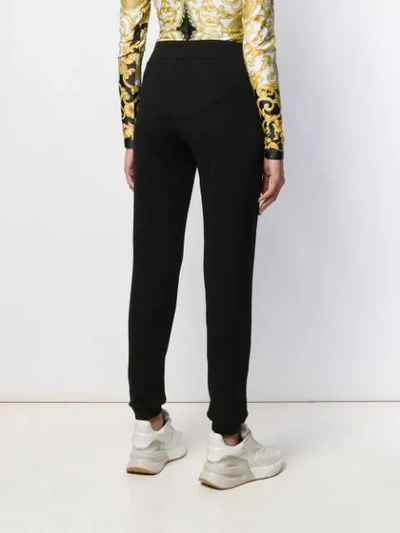 Shop Versace Jeans Slim-fit Track Pants In Black