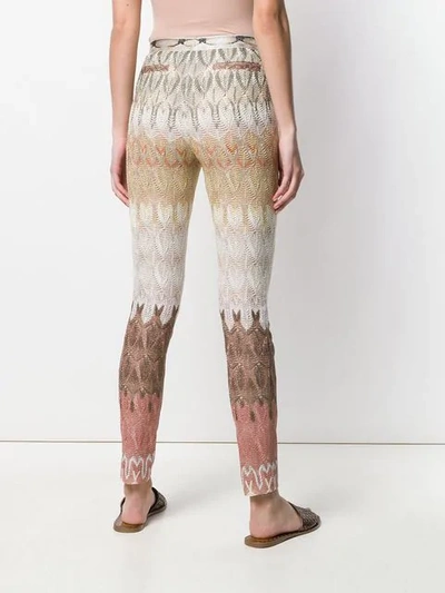 Shop Missoni Patterned Leggings In Neutrals