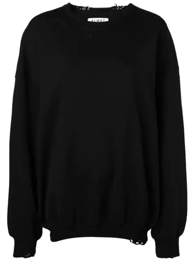 Shop Almaz Oversized Distressed Sweatshirt In Black