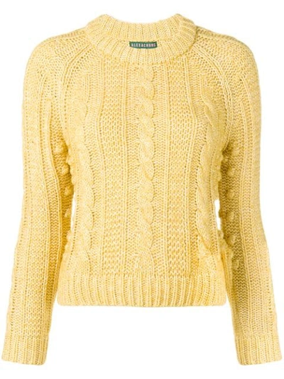 Shop Alexa Chung Knitted Sweater - Yellow