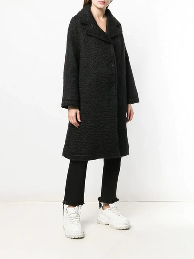 Shop Mcq By Alexander Mcqueen Oversized Midi Coat In Black