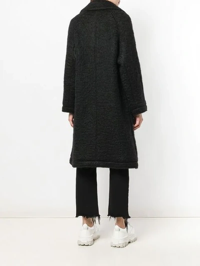 Shop Mcq By Alexander Mcqueen Oversized Midi Coat In Black