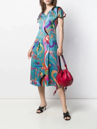 Shop Etro Printed Dress - Blue