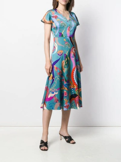 Shop Etro Printed Dress - Blue