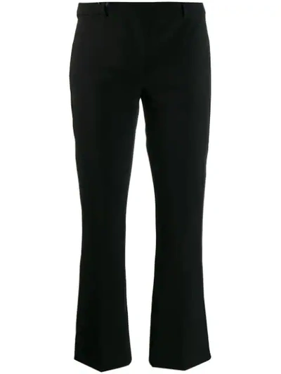 'S MAX MARA CROPPED FLARED TROUSERS - 黑色