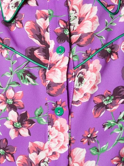 Shop Magda Butrym Violet Floral Blouse In Purple