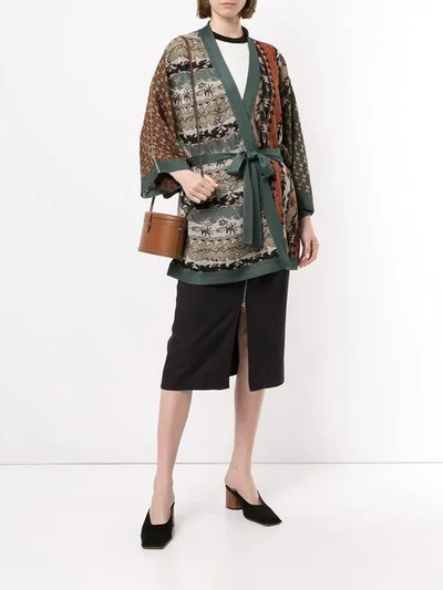 ANTONIO MARRAS PATCHWORK WRAP CARDIGAN - 多色