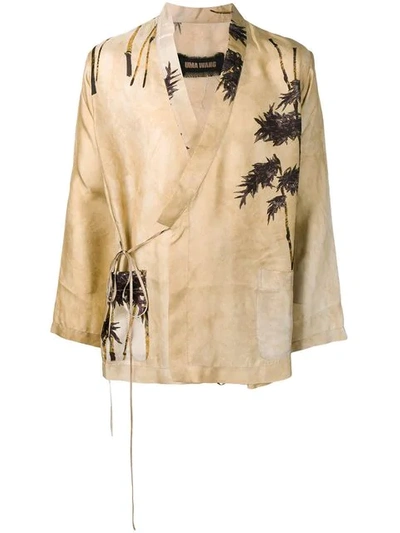 Shop Uma Wang Tree Print Kimono Blazer In Neutrals