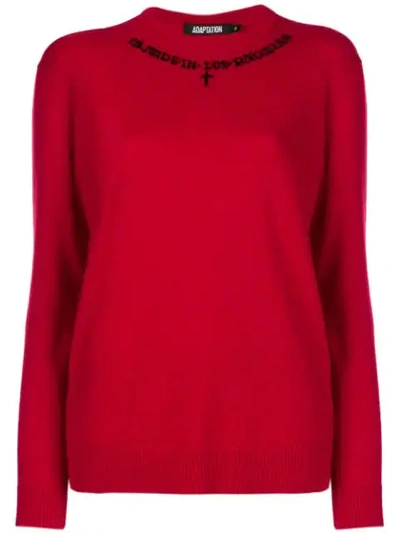 Shop Adaptation Slogan Detail Jumper In Red