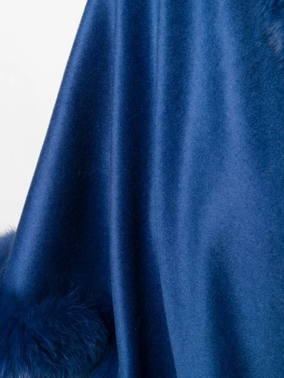 Shop Liska Hooded Fur In Blue