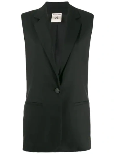 Shop Semicouture Tailored Waistcoat In Black
