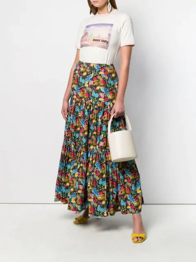 Shop La Doublej Multicoloured Maxi Skirt In Yellow