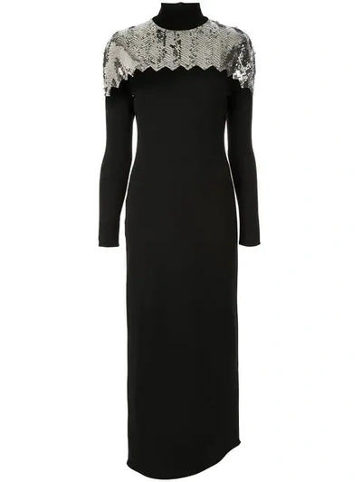 Shop Dima Ayad Contrast Maxi Dress In Black
