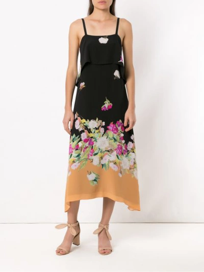 Shop Andrea Marques Silk Lenço Dress In Black