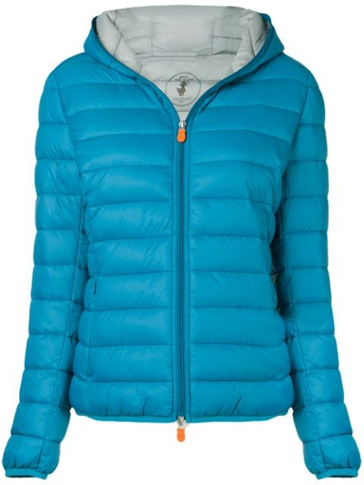 Shop Save The Duck Puffer Jacket - Blue
