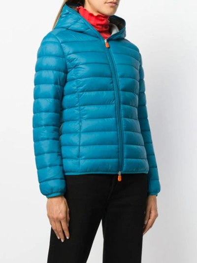 Shop Save The Duck Puffer Jacket - Blue