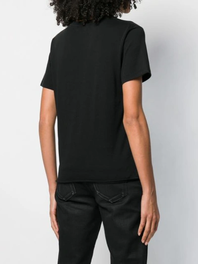 Shop Saint Laurent Nail Detail Printed T In Black