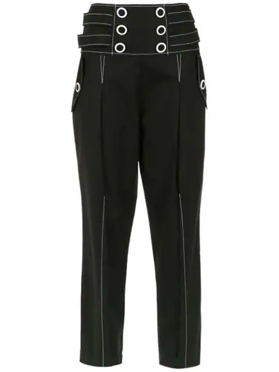 Shop Framed Explorer Cropped Trousers In Black
