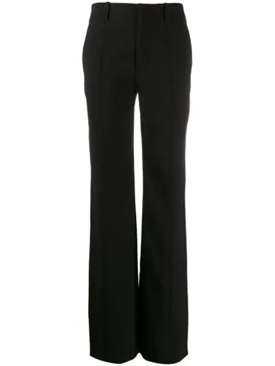 CHLOÉ PLEATED FRONT FLARED TROUSERS - 黑色