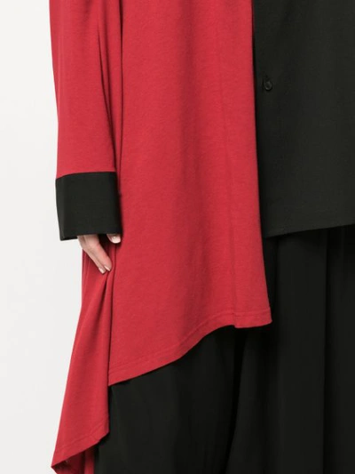 Shop Yohji Yamamoto Asymmetric Top In Red