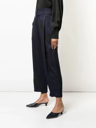 Shop Palmer Harding High-waist Static Trousers In Blue