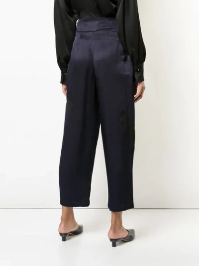 Shop Palmer Harding High-waist Static Trousers In Blue