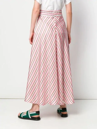 ALTEA STRIPED MAXI SKIRT - 粉色