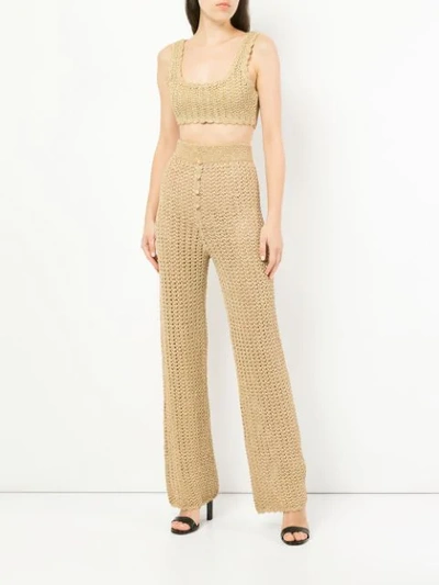 Shop Alice Mccall Beautiful And Dangerous Trousers In Metallic