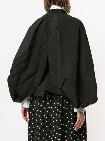 Shop Simone Rocha Oversized Double Breasted Jacket In Black