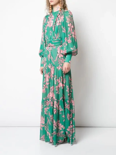 Shop Alexis Rhoda Long Dress In Green