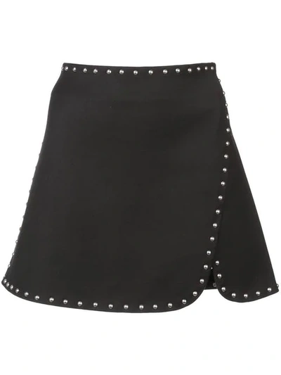 Shop Helmut Lang Stud Detail Mini Skirt - Black