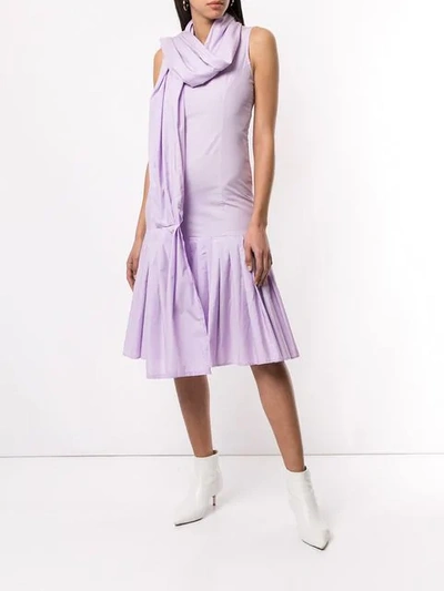 Shop Aalto Dress With Scarf Detail In Purple