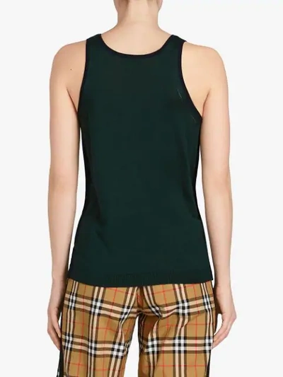 Shop Burberry Silk Cashmere Vest In Green