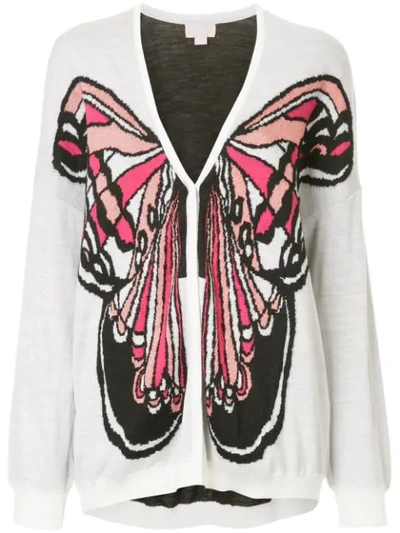 Shop Giamba Butterfly Cardigan In Multicolour