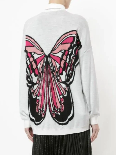 Shop Giamba Butterfly Cardigan In Multicolour