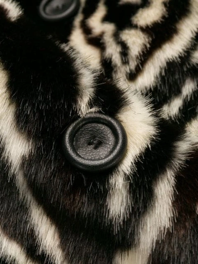 Shop Pinko Textured Animal Print Jacket In Black