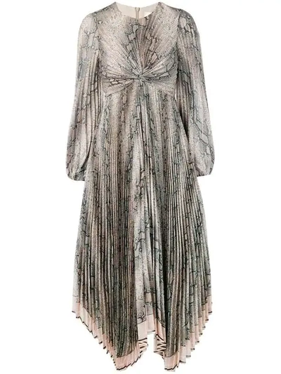 Shop Zimmermann Python Print Dress In Neutrals