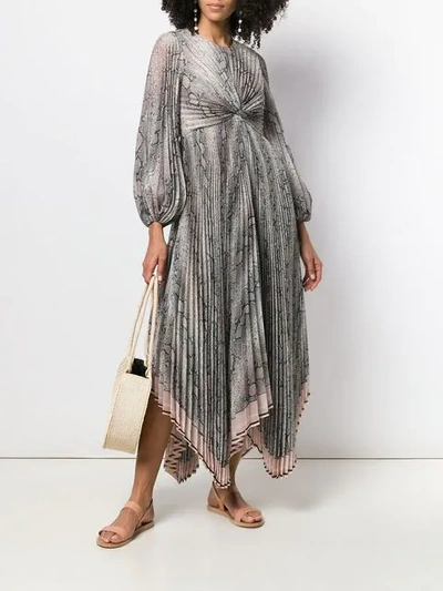 Shop Zimmermann Python Print Dress In Neutrals