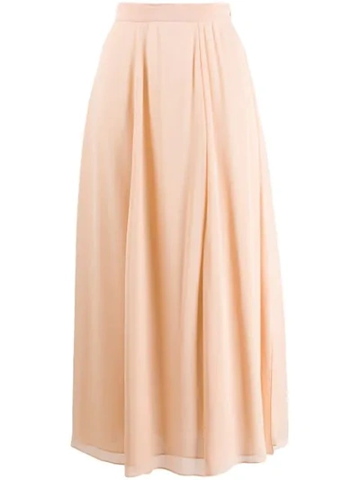 Shop Max Mara Pleated Skirt In Neutrals